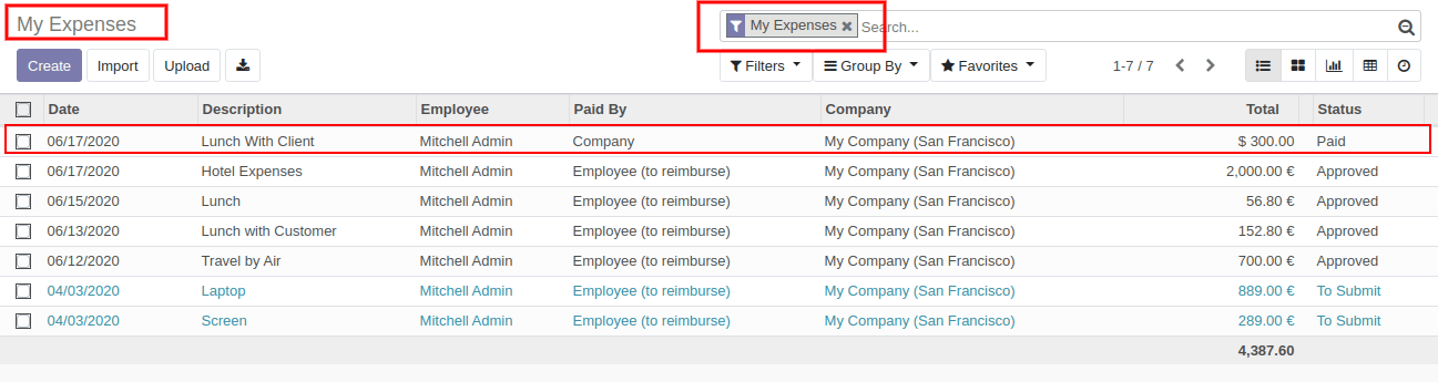 My Expenses In Odoo 13 My Expenses In Odoo 13
