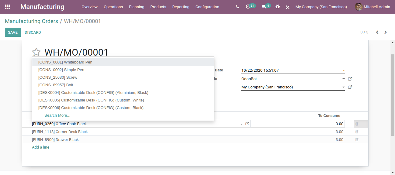 Editable Manufacturing Order In Odoo 14 Editable Manufacturing Order In Odoo 14