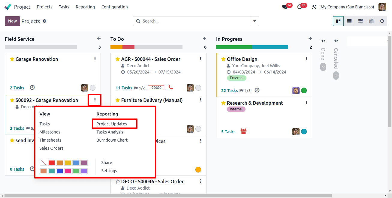Projects Updates Projects Updates