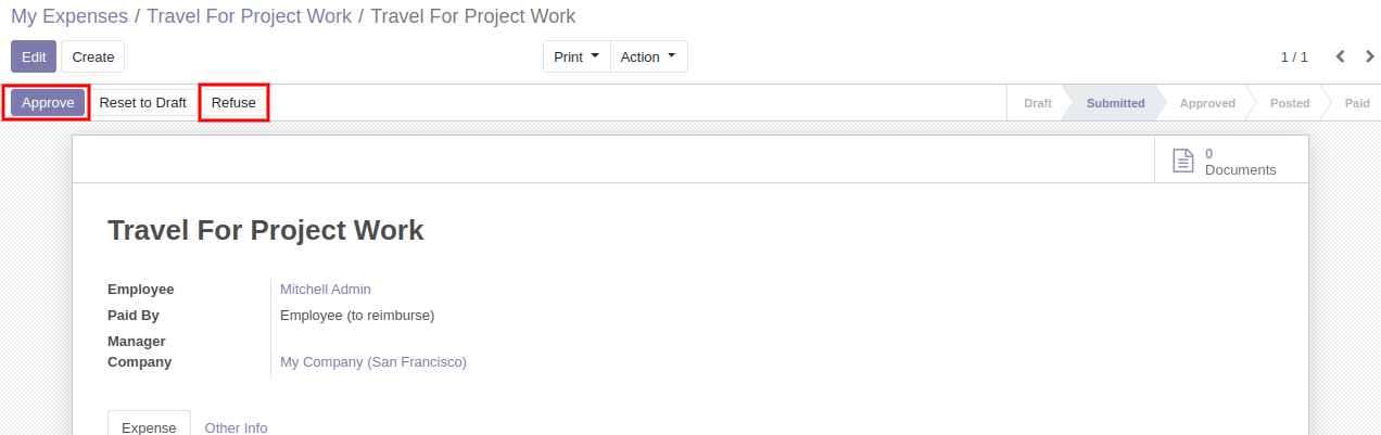 Approve Expense In Odoo 13 Approve Expense In Odoo 13