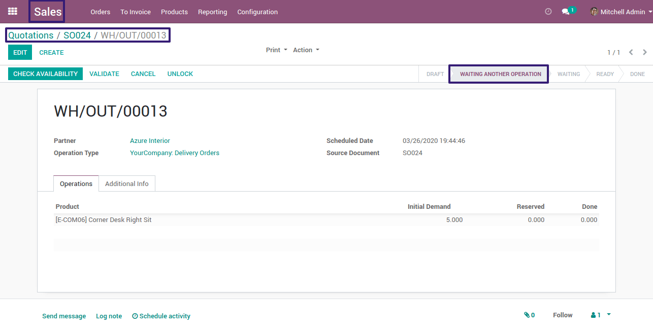 Check the Delivery With Waiting State Check the Delivery With Waiting State