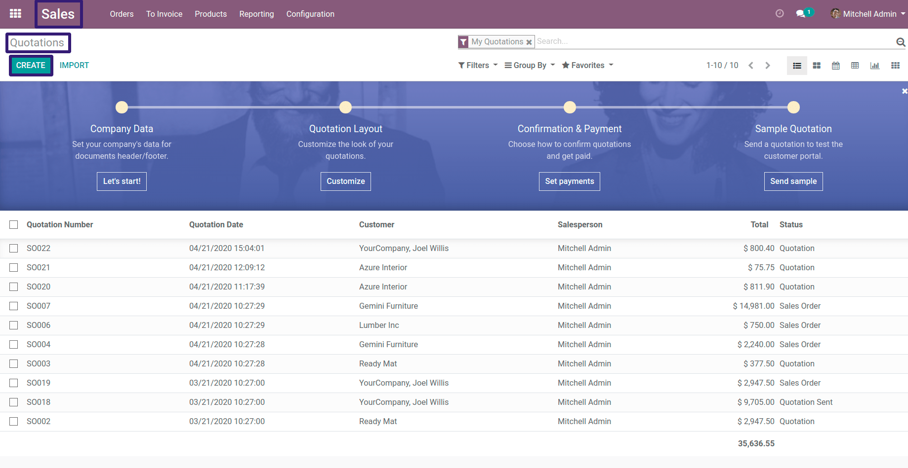 create a Quotations In Odoo create a Quotations In Odoo