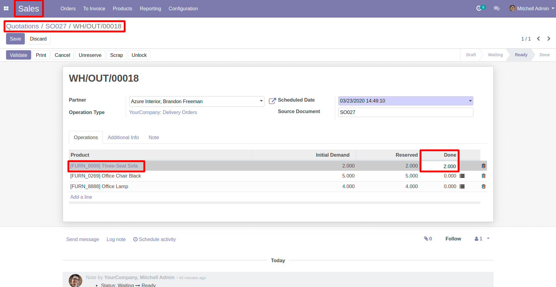 Encode the Done Quantity for Products Encode the Done Quantity for Products