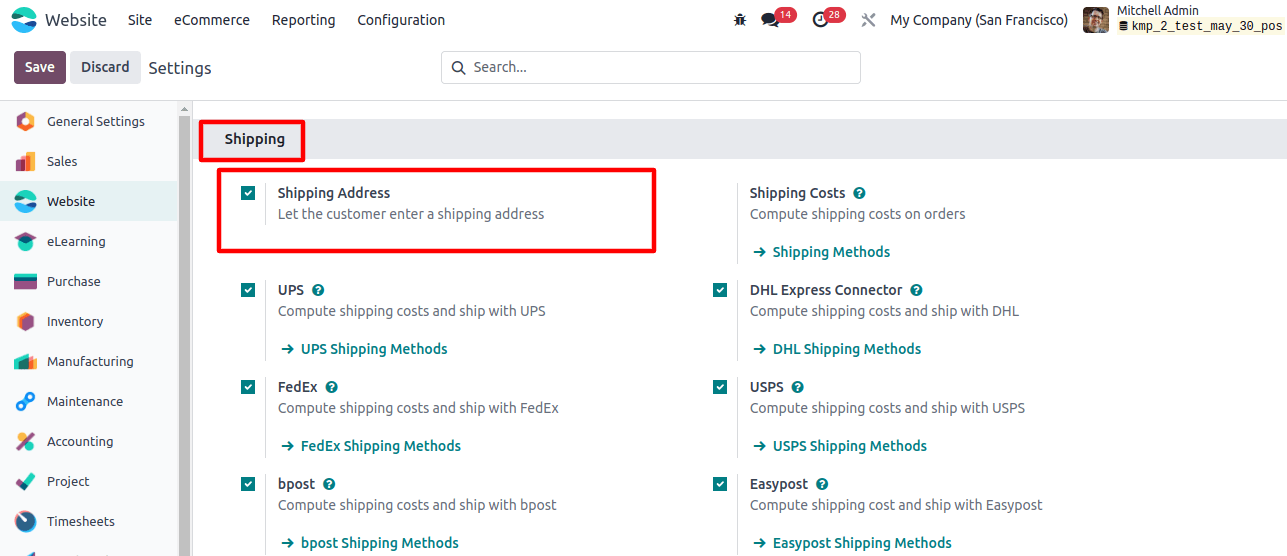 website shipping address website shipping address