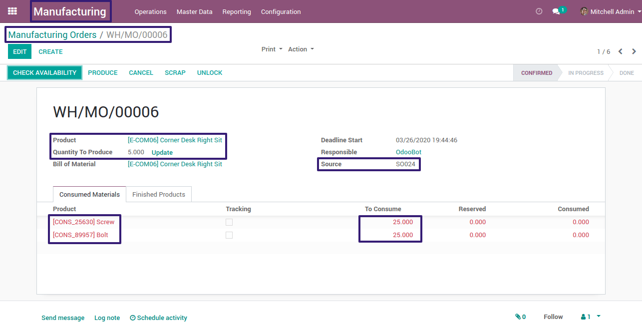 Manufacturing Order created from SO in odoo Manufacturing Order created from SO in odoo