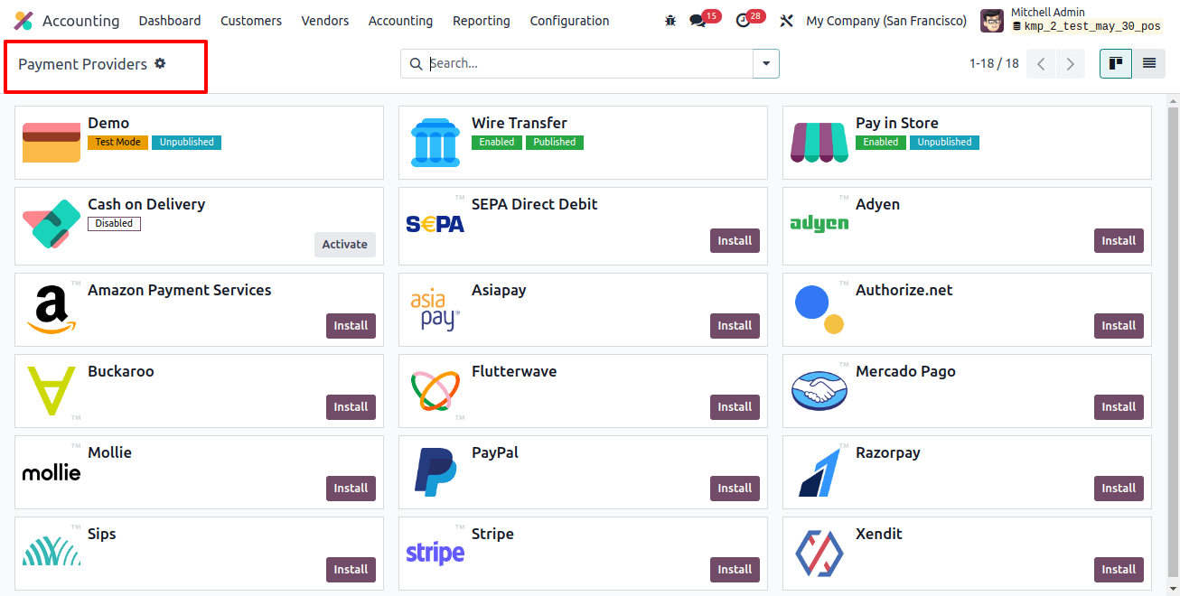 Payment Providers Payment Providers