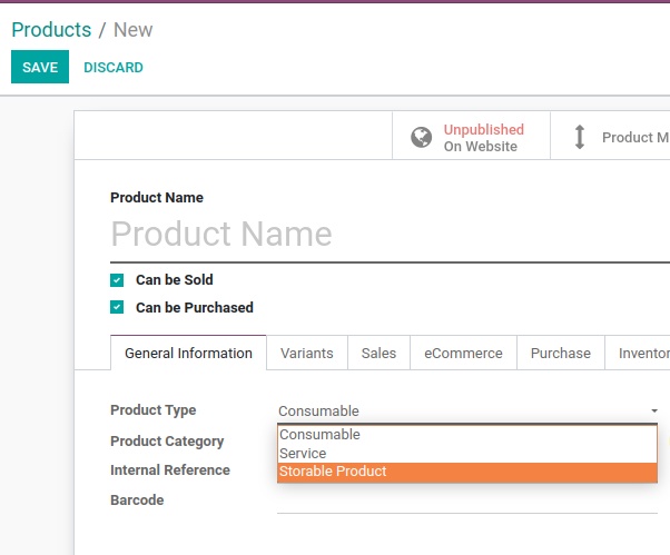 Storable Product Storable Product