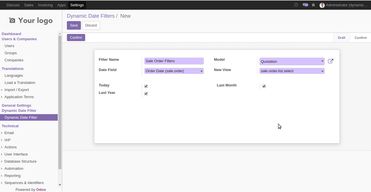 Filter Configuration In Odoo Filter Configuration In Odoo