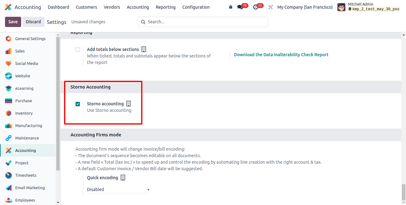 Manage Storno Accounting Manage Storno Accounting