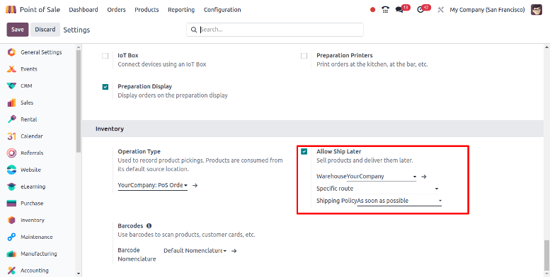 Allow Ship Later Configuration in Odoo Allow Ship Later Configuration in Odoo