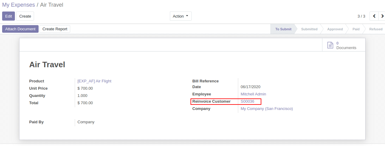 Expense Reinvoice To Customer By Sales Order Expense Reinvoice To Customer By Sales Order