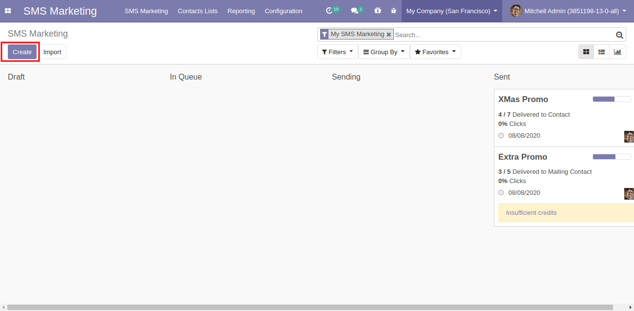 Create SMS Create SMS