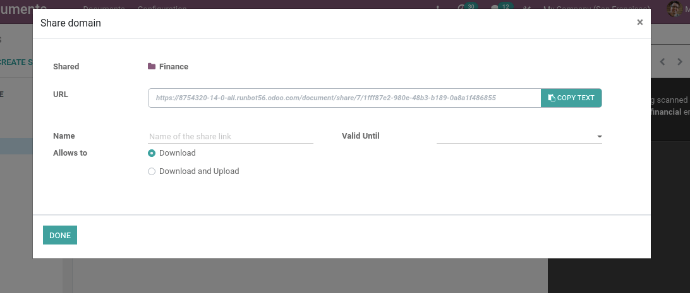 Share Document In Odoo Share Document In Odoo