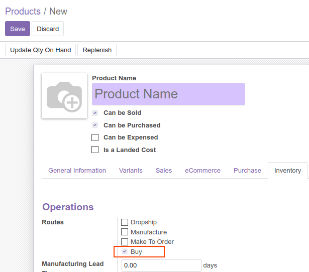 Product Routes Set as Buy Product Routes Set as Buy