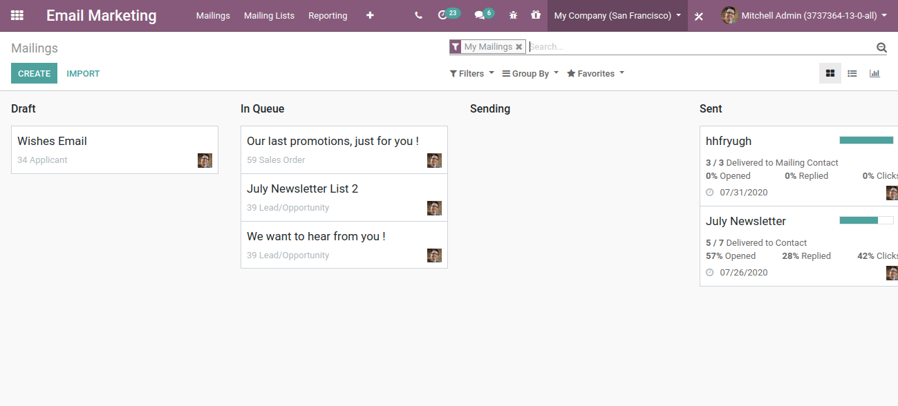 Mailings In Odoo Mailings In Odoo