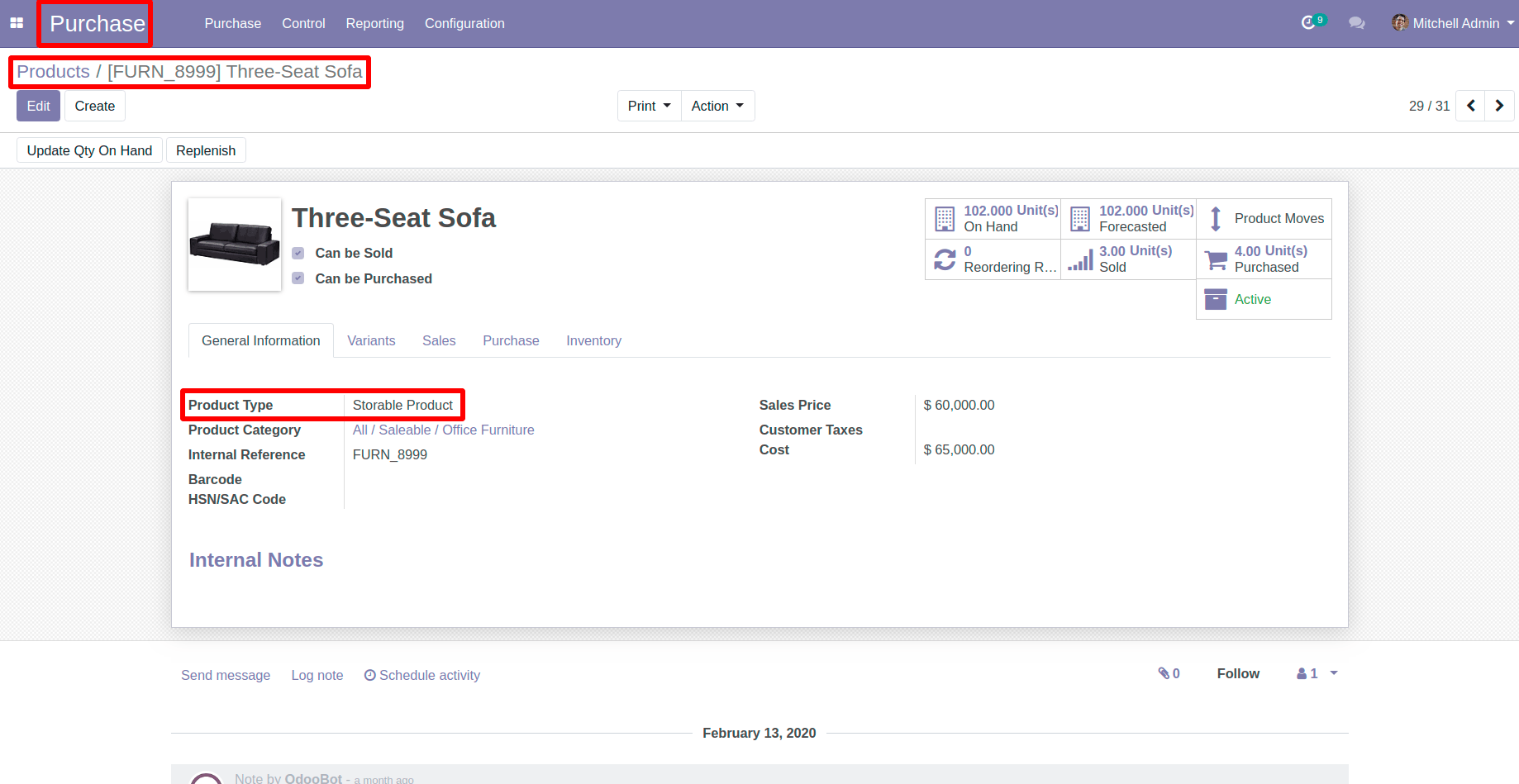 Select a Product and Product Type must have Storable in Odoo Select a Product and Product Type must have Storable in Odoo