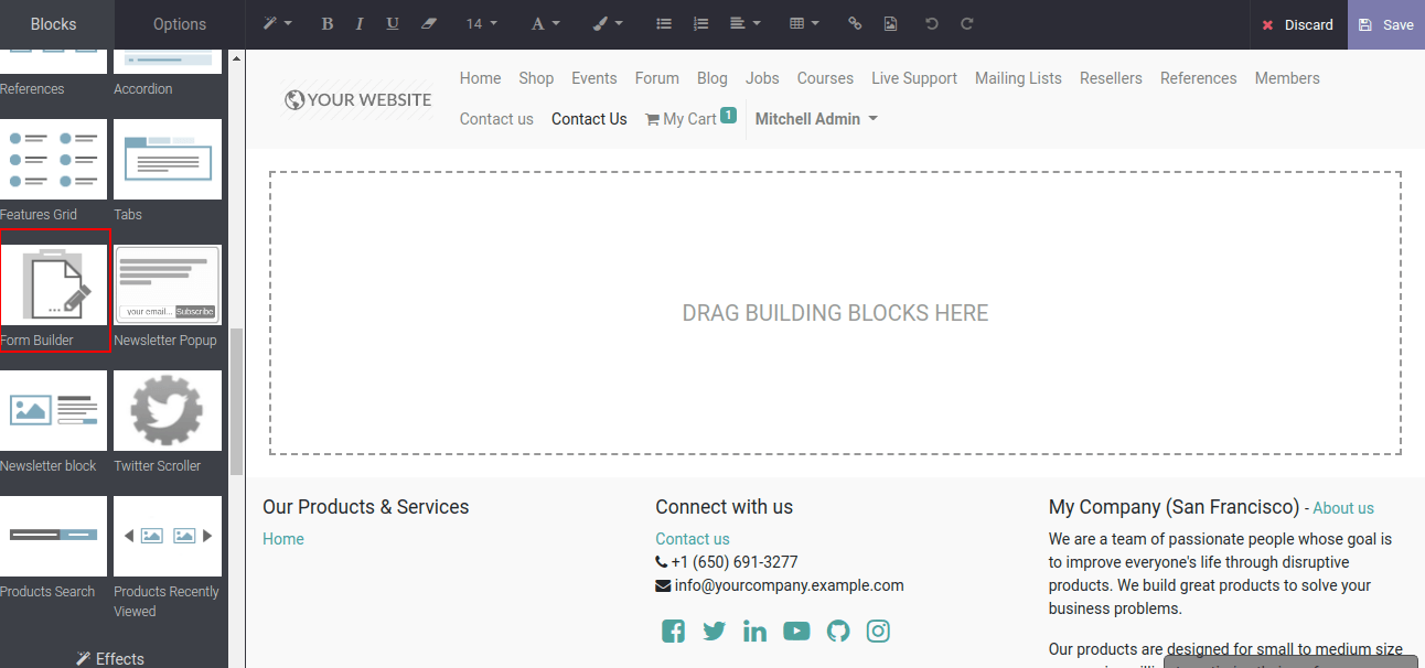 Website Form Builder In Odoo Website Form Builder In Odoo