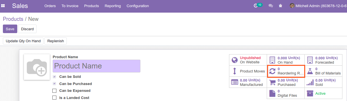 Product Reordering Rules Product Reordering Rules