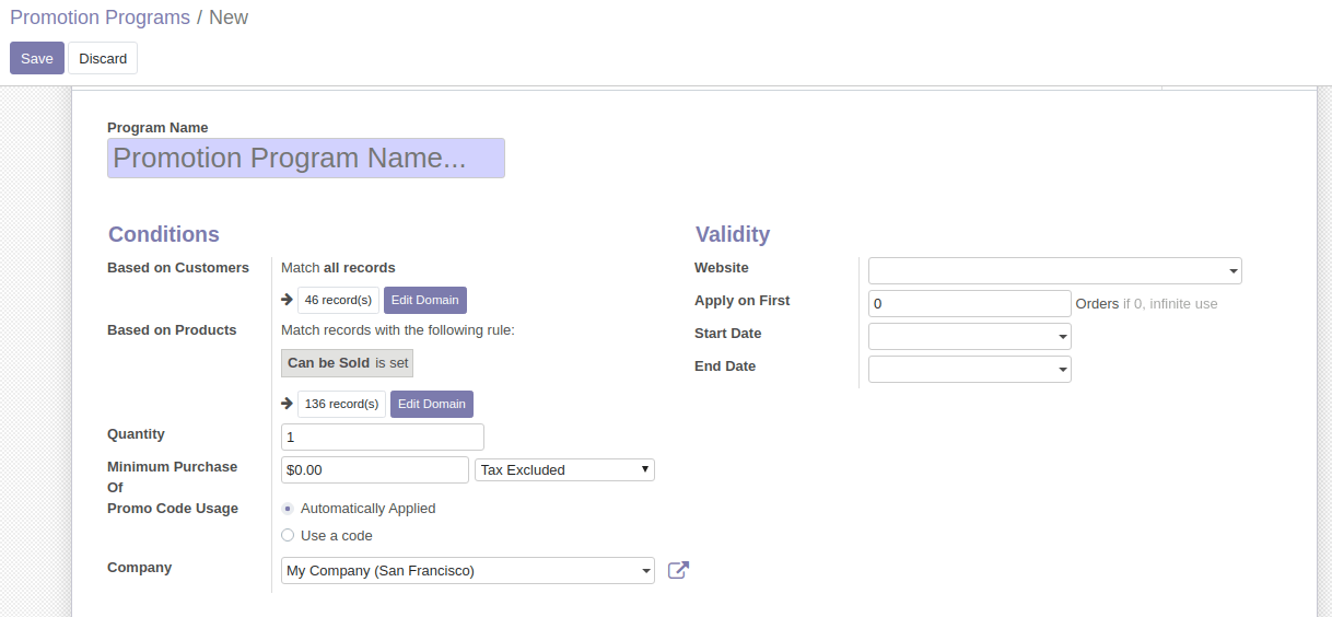 Promotion Program In Odoo 13 Promotion Program In Odoo 13
