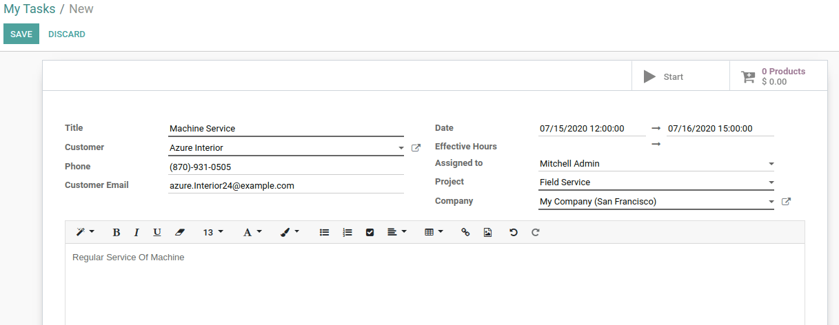 Create A Task In Field Service Create A Task In Field Service