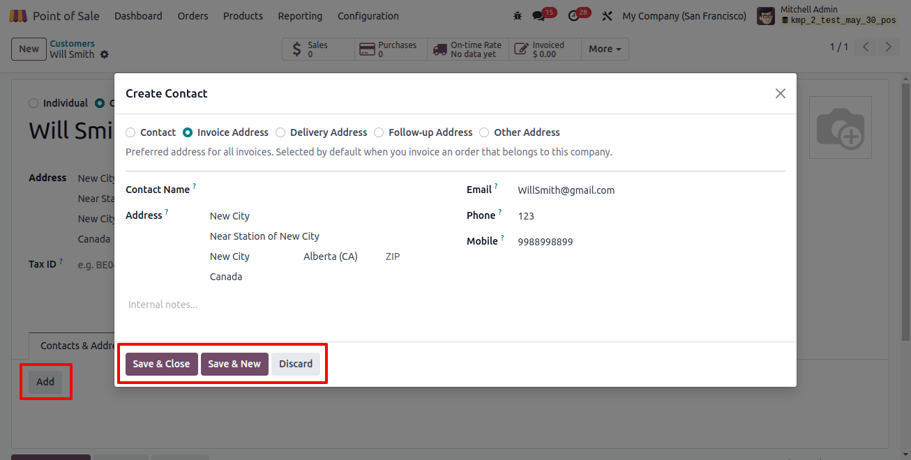 Customers Contacts & Addresses Customers Contacts & Addresses