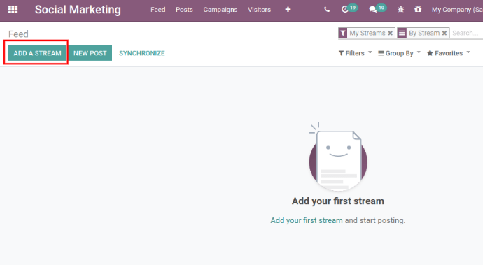 Add Social Media Stream Add Social Media Stream