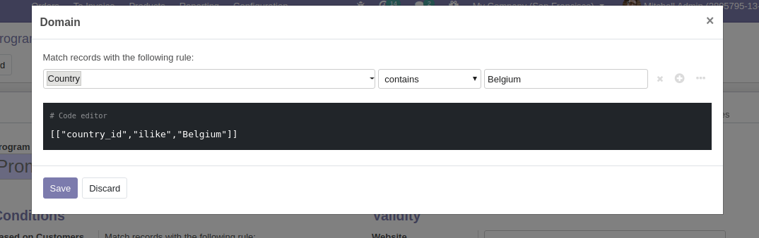 Filter Promotion Program In Odoo 13 Filter Promotion Program In Odoo 13