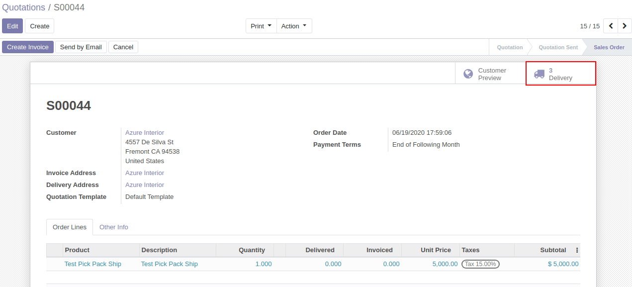 Delivery order In Odoo 13 Delivery order In Odoo 13