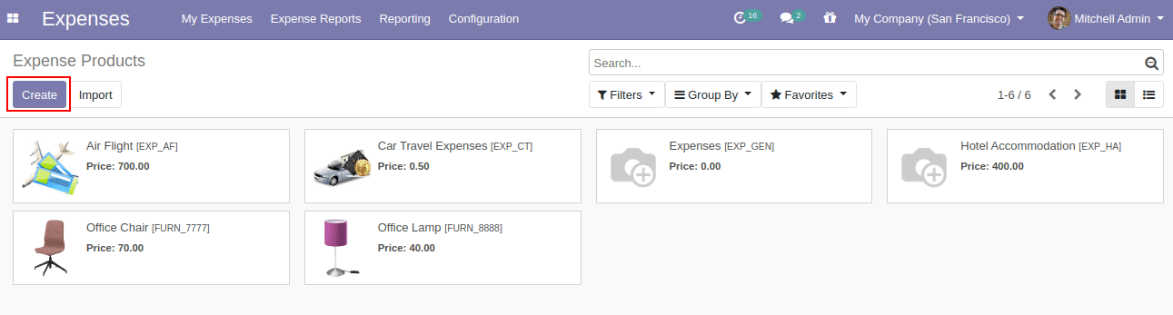 Expenses Products In Odoo 13 Expenses Products In Odoo 13