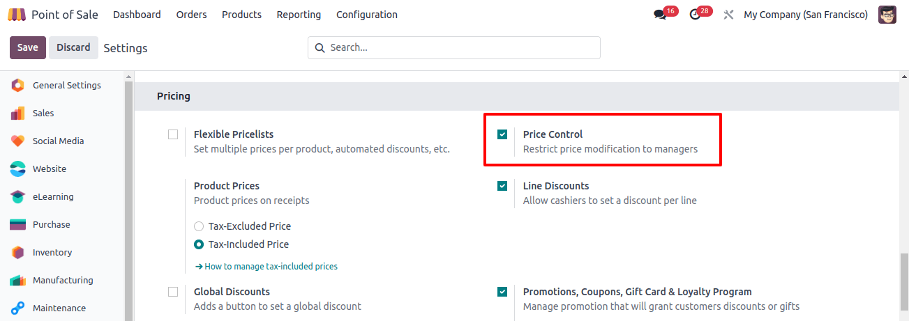 POS price COntrol POS price COntrol