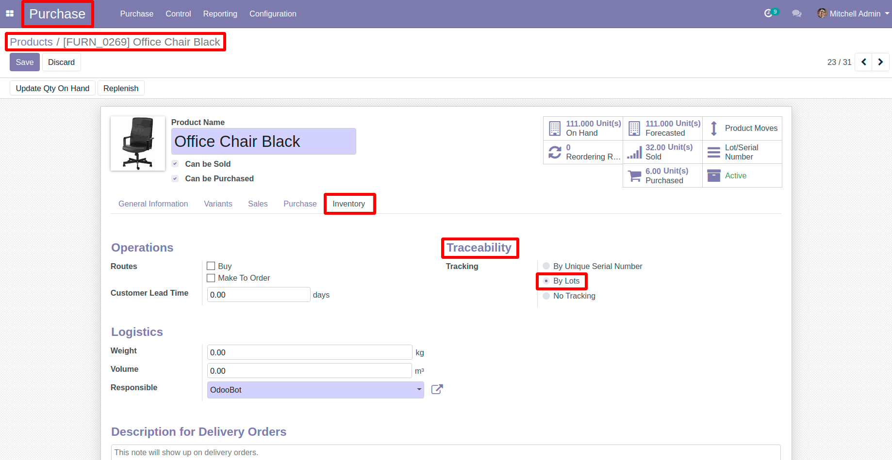 In Second Product Goto Inventory Tab in Odoo In Second Product Goto Inventory Tab in Odoo