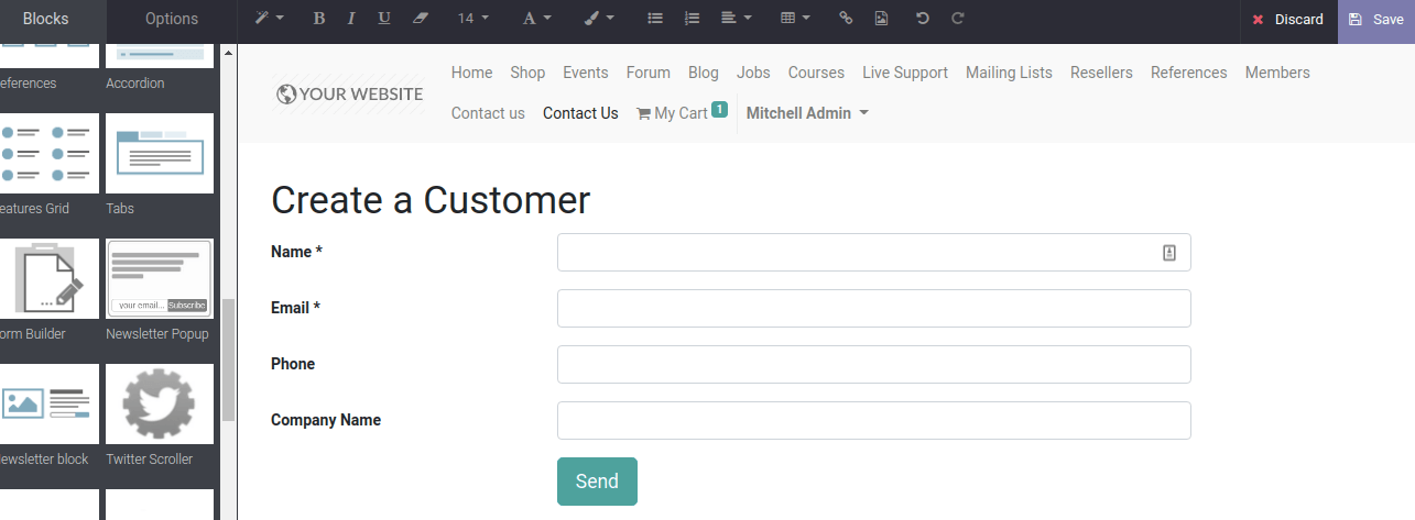 Create A Customer In Odoo Form Builder Create A Customer In Odoo Form Builder