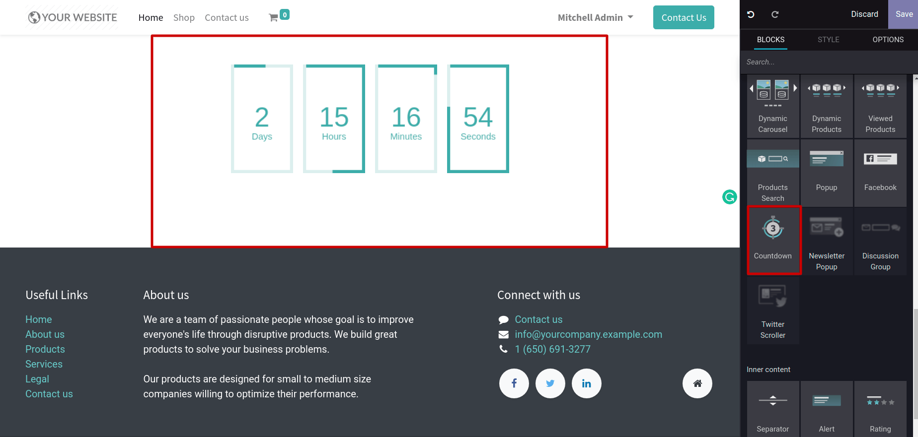 Countdown Widgets In Odoo 14 Countdown Widgets In Odoo 14