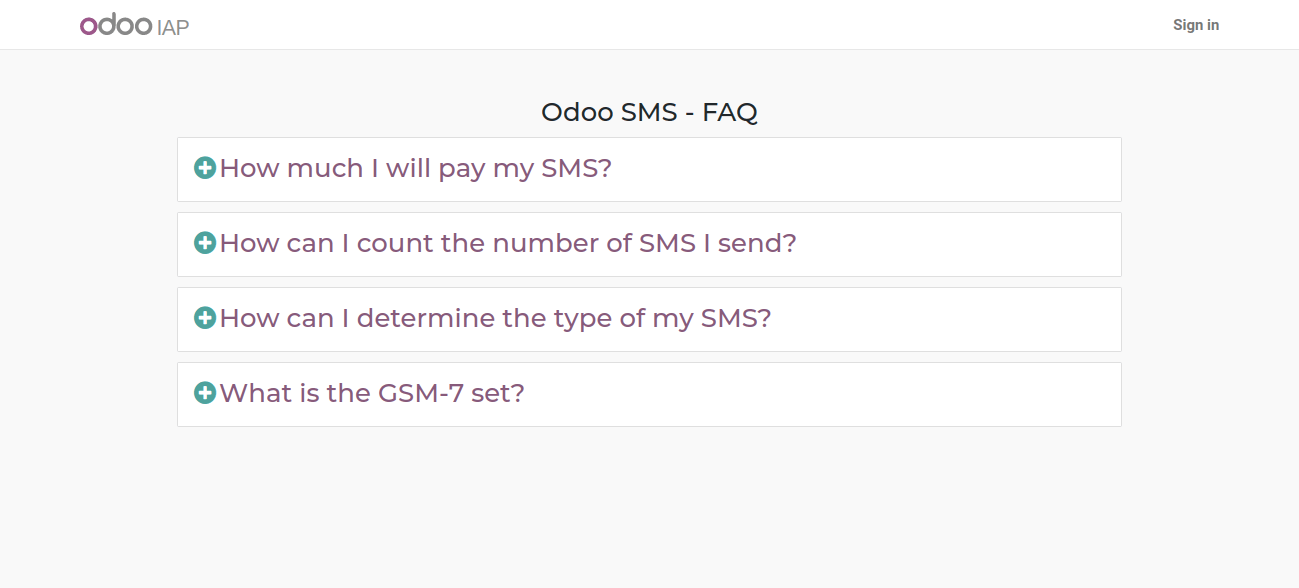 Odoo SMS FAQ Odoo SMS FAQ