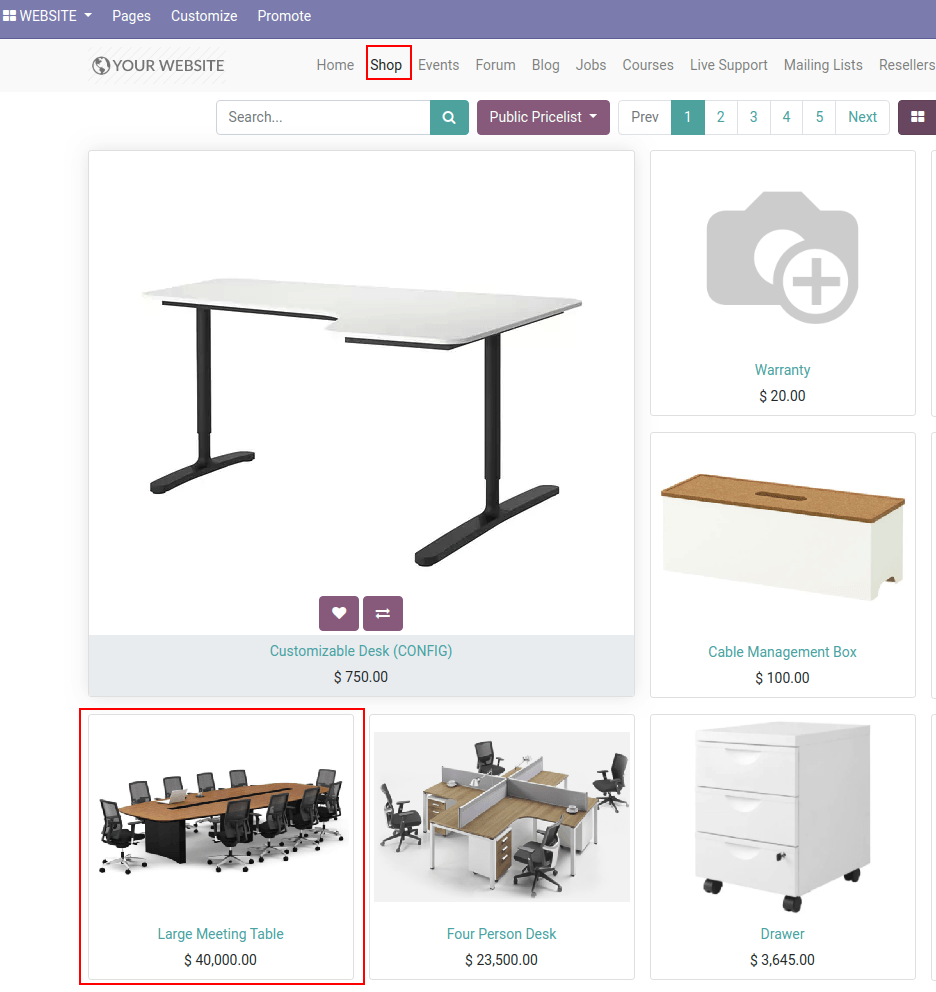 Odoo eCommerce Odoo eCommerce