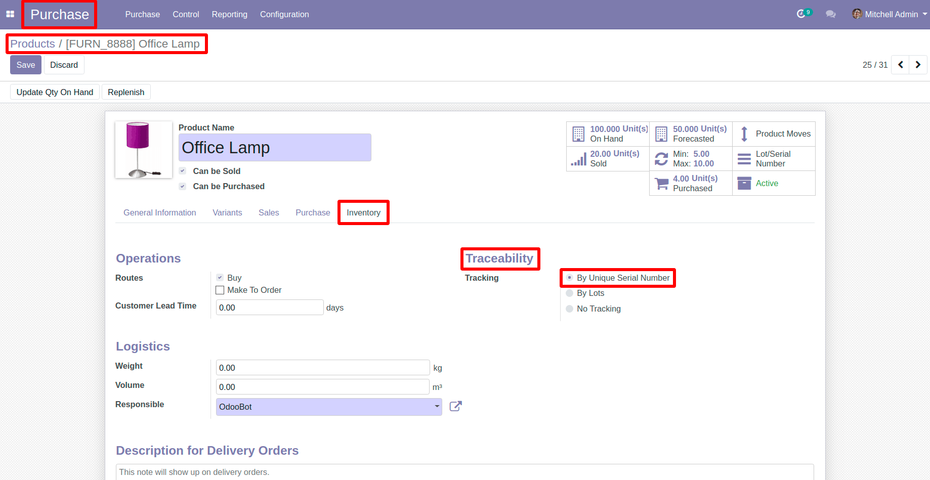 In Third Product Goto Inventory Tab in Odoo In Third Product Goto Inventory Tab in Odoo