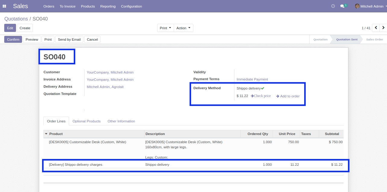 Order With GoShippo Carrier Line in odoo Order With GoShippo Carrier Line in odoo