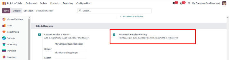 POS Automatic Receipt Printing POS Automatic Receipt Printing