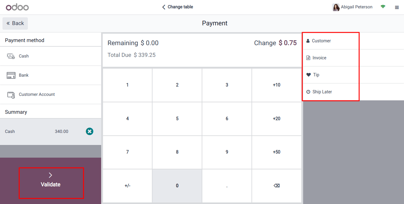 POS Payment Screen POS Payment Screen