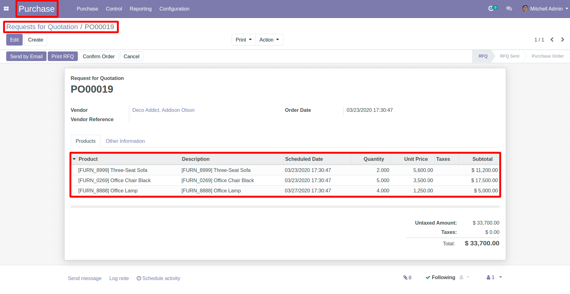 Add Products in Line in Odoo Add Products in Line in Odoo