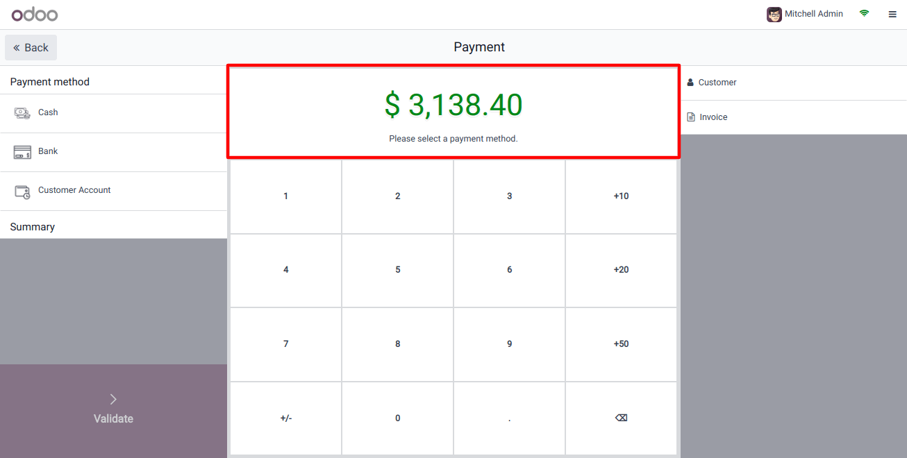 POS Payment Screen POS Payment Screen