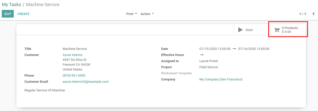 Add Products On Task Add Products On Task