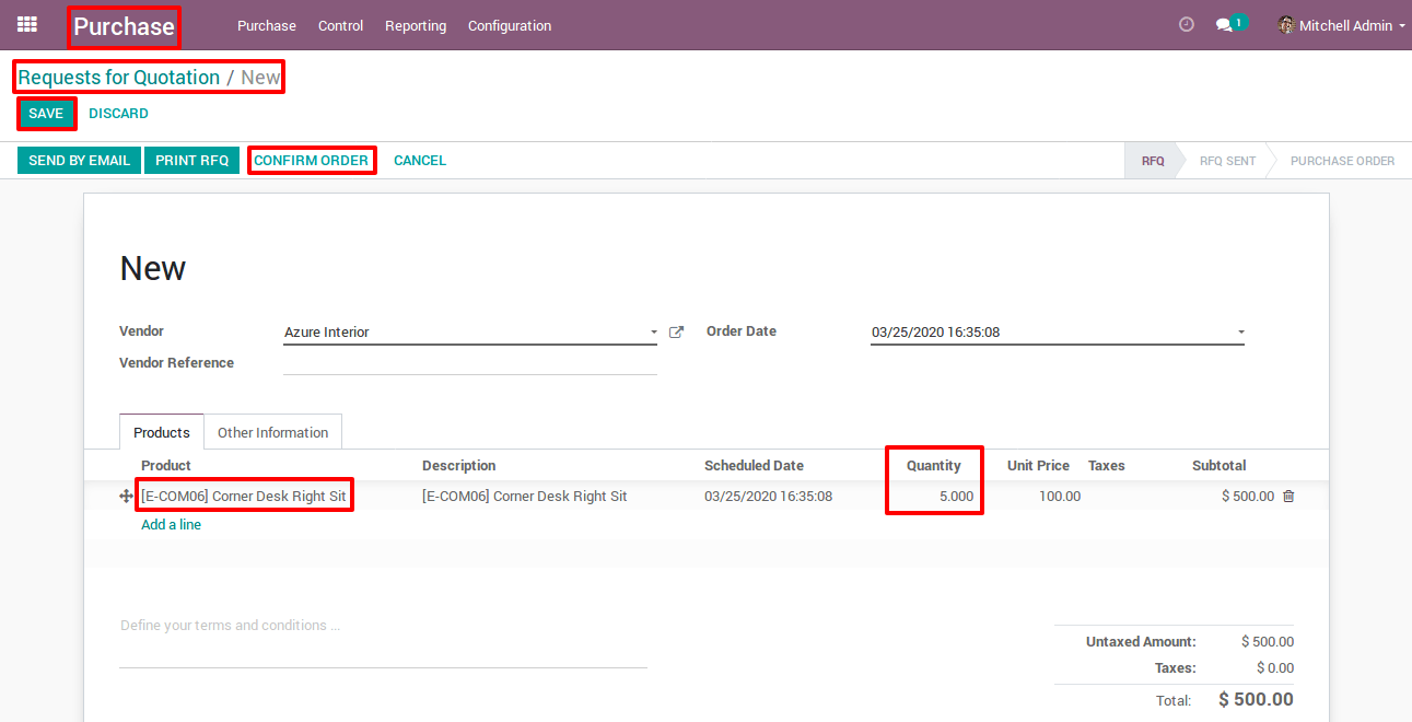 Add The Quantity and Confirm Order in Odoo Add The Quantity and Confirm Order in Odoo