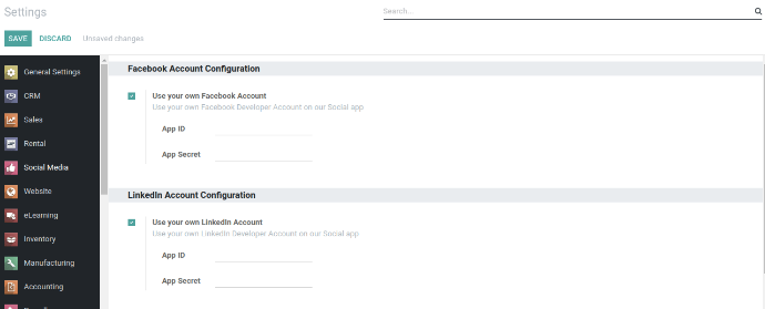 Configure Social Media Account Configure Social Media Account